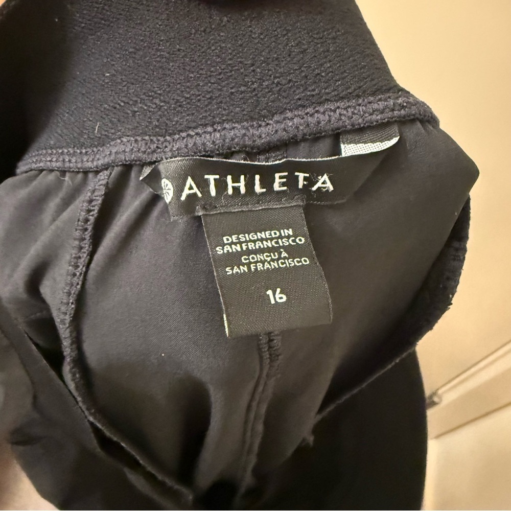 Athleta Brooklyn Heights High Rise Wide leg Trouser Pants plus size 16 black - Picture 8 of 13